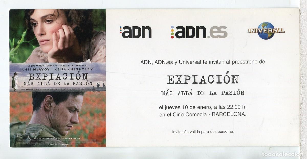 Cine: EXPIACI&Oacute;N, MAS ALL&Aacute; DE LA PASI&Oacute;N, con Keira Knightley. INVITACI&Oacute;N DE PREESTRENO.