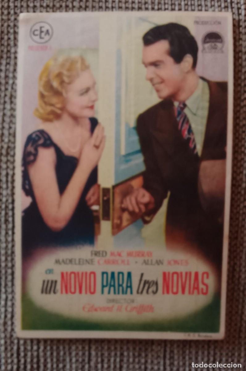 Cine: PROGRAMA DE CINE. UN NOVIO PARA TRES NOVIAS. GLORIA CINEMA. VILLAJOYOSA. DE MANO.