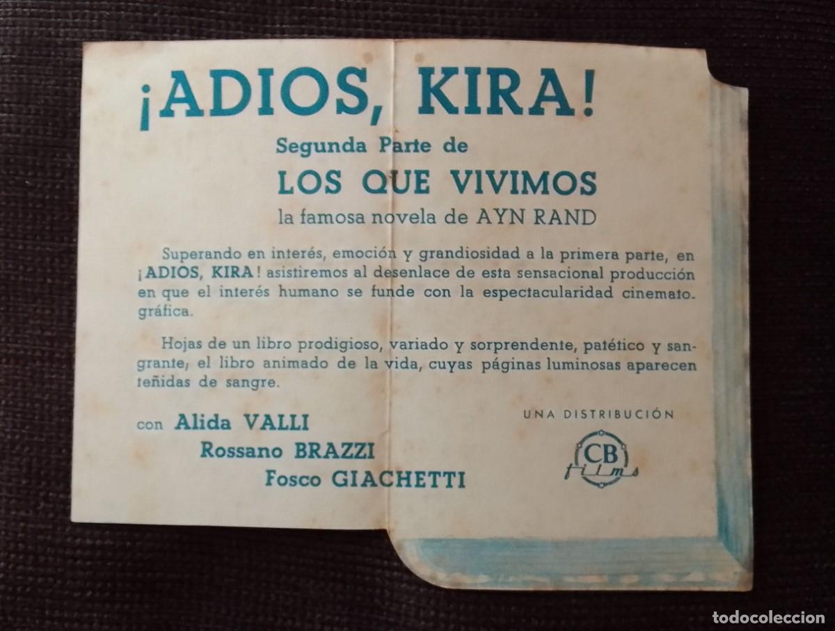 Cine: PROGRAMA DE CINE. ADIOS KIRA. AYN RAND. DOBLE. DE MANO. - Foto 4