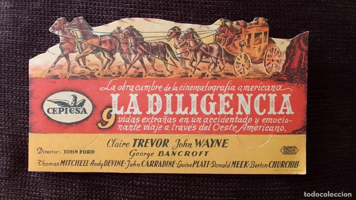 Cine: PROGRAMA DE CINE. LA DILIGENCIA. JOHN WAYNE. JOHN FORD. DE MANO.