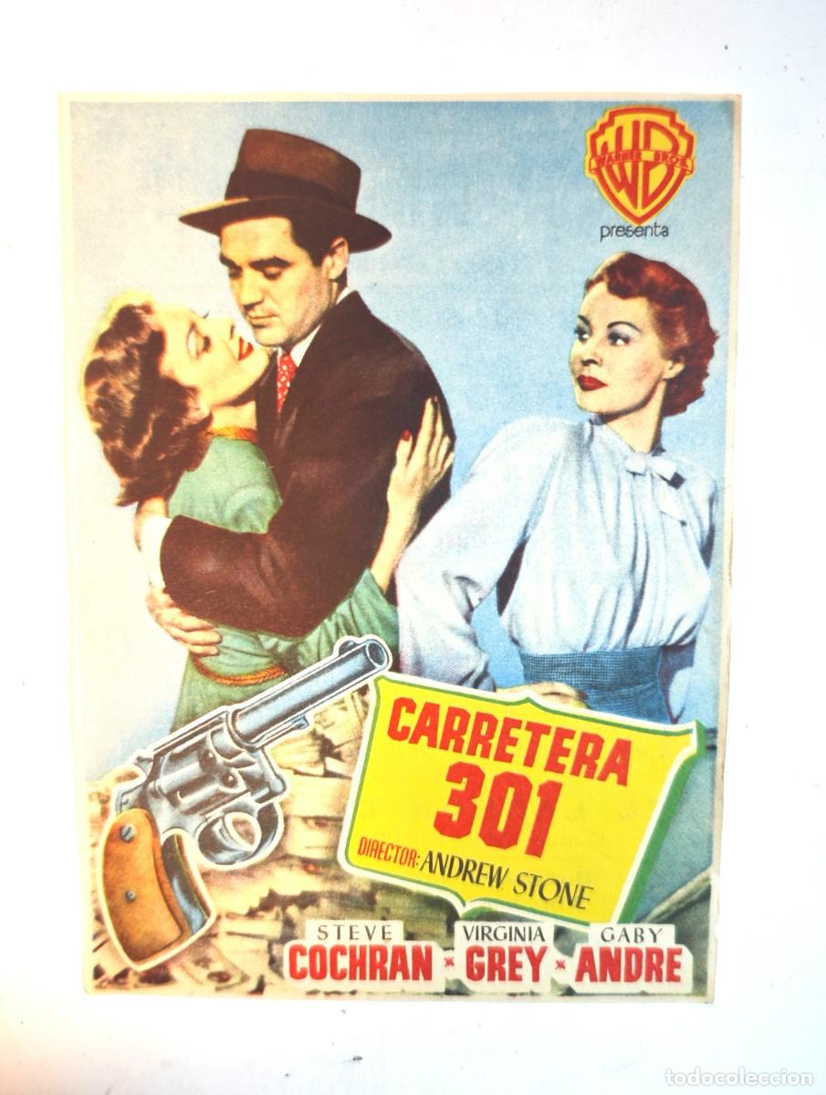Cine: LOTE 3 PROGRAMAS DE MANO CINE A&Ntilde;OS 50 &ndash; CINE NEGRO Y DRAMA &ndash; CARRETERA 301 + MANCHAS DE SANGRE EN LA