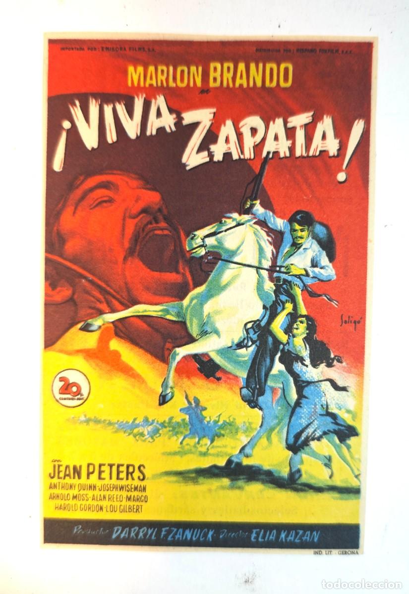 Cine: &iexcl;VIVA ZAPATA! &ndash; PROGRAMA DE MANO CINE A&Ntilde;OS 50 &ndash; MARLON BRANDO &ndash; ANTHONY QUINN &ndash; COLECCIONISMO