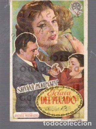 Cine: CINE FOLLETO DE MANO ACTORES SILVANA PAMPANINI T&Iacute;TULO ESCLAVA DEL PECADO KURSAAL REUS