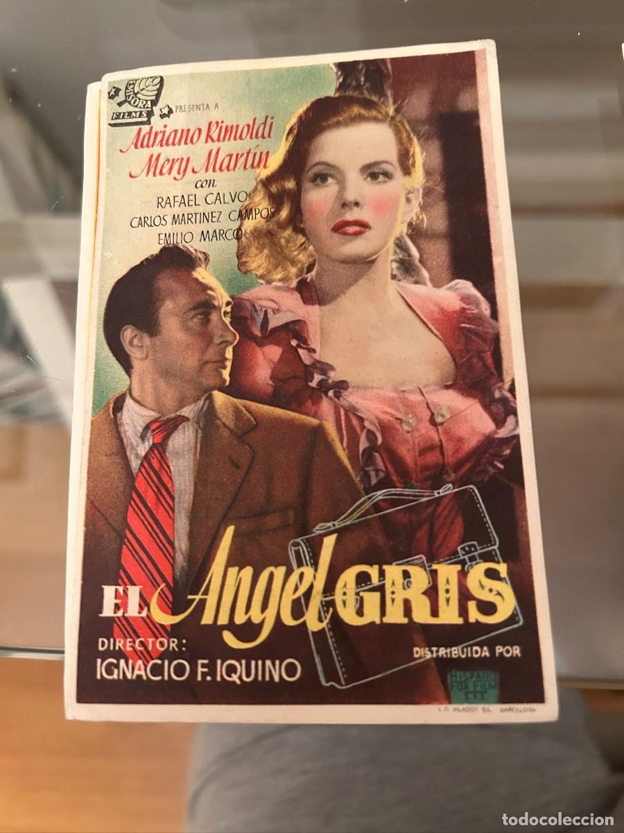 Cine: &ordm;104 el angel gris coliseum barcelona buen estado con publicidad