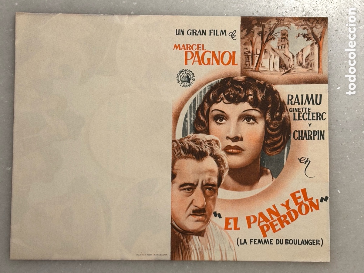 Cine: Folleto, programa de cine, el pan y el perd&oacute;n