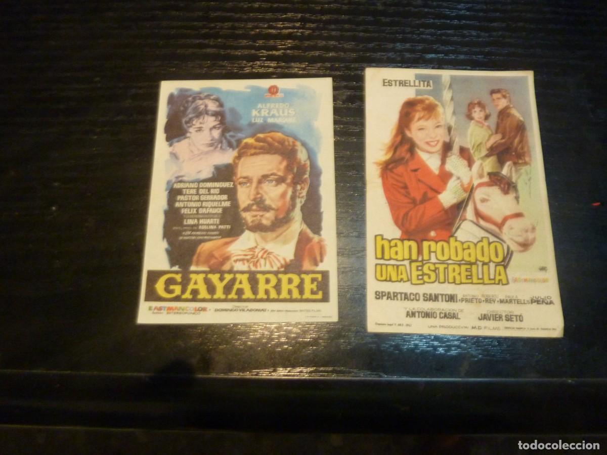 Cine: 2 Folletos de cine DIFERENTES de Valls con publicidad