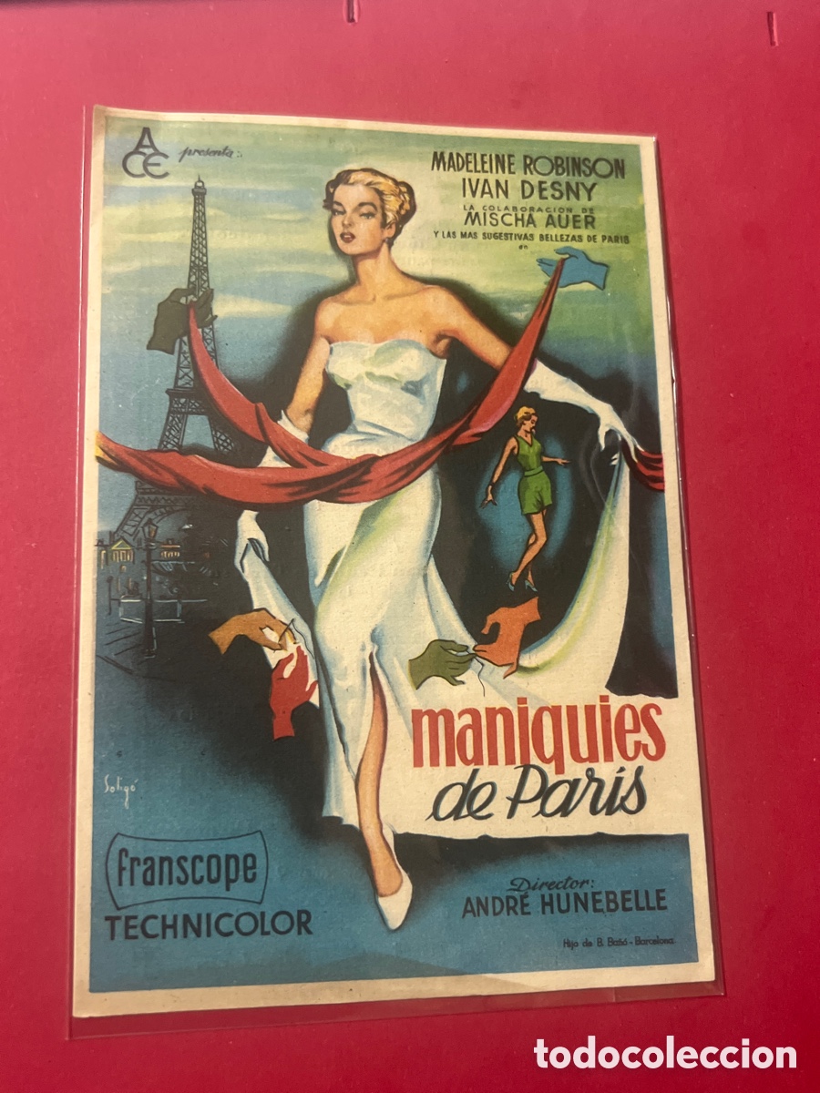 Cine: L860/3. FOLLETO DE MANO MANIQUIES DE PARIS CON MADELEINE ROBINSON PUBLICIDAD CINE - CINEMA RECREO