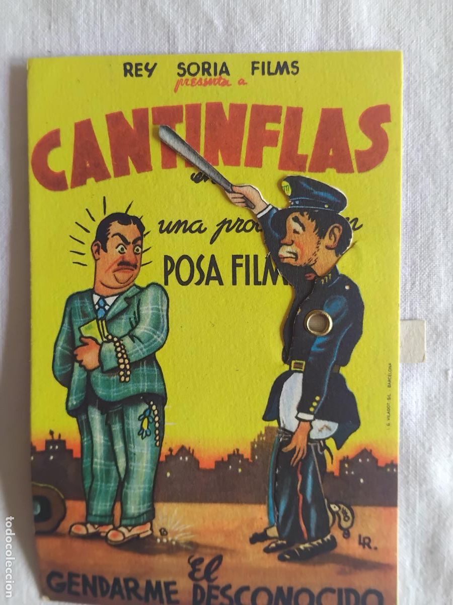 Cine: PROGRAMA DE CINE TROQUELADO MOVIL. CANTINFLAS EN EL GENDARME DESCONOCIDO. CINE LA CALANDRIA MASNOU.
