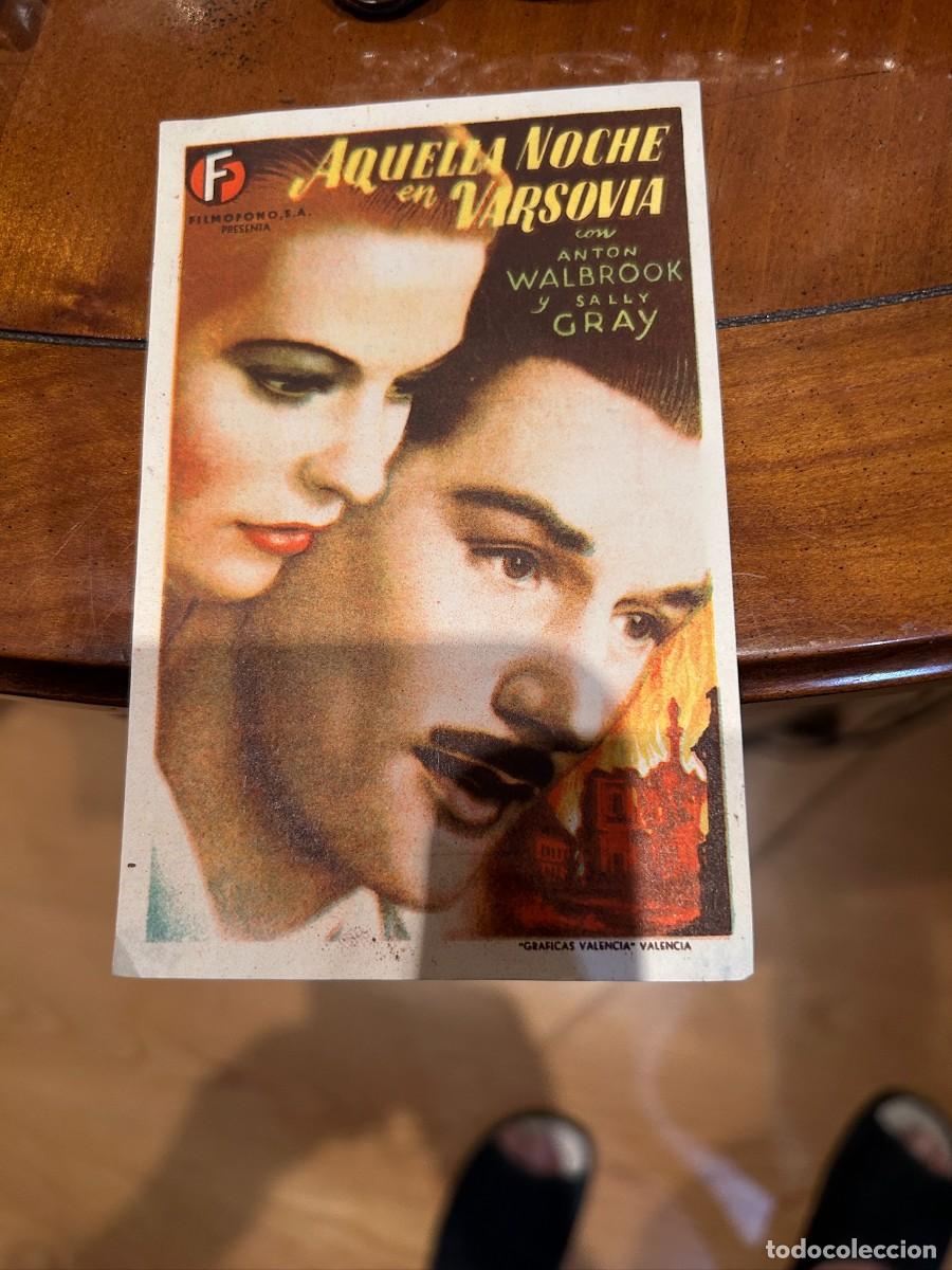 Cine: &ordm;120 aquella noche en varsovia fronton cinema y vi&ntilde;es lerida con publicidad buen estado