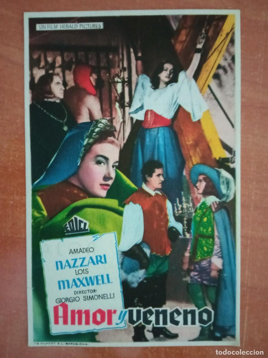 Cine: AMOR Y VENENO, AMADEO NAZZARI, CINE C&Iacute;RCULO, PUIGCERD&Aacute;, GIRONA, 1953