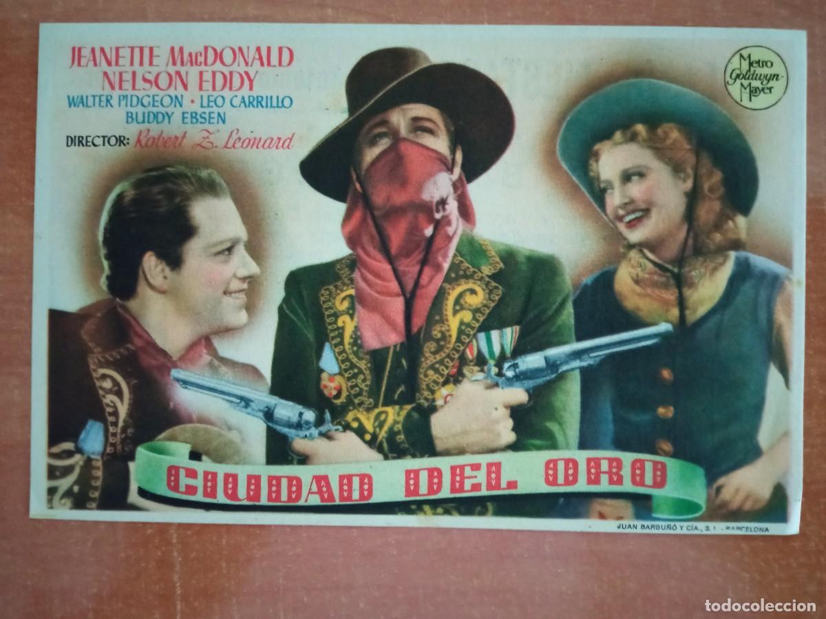 Cine: CIUDAD DEL ORO, JEANETTE MACDONALD, CINE SALA DE FIESTAS, SAN ANTONIO DE VILAMAJOR, BARCELONA, 1945
