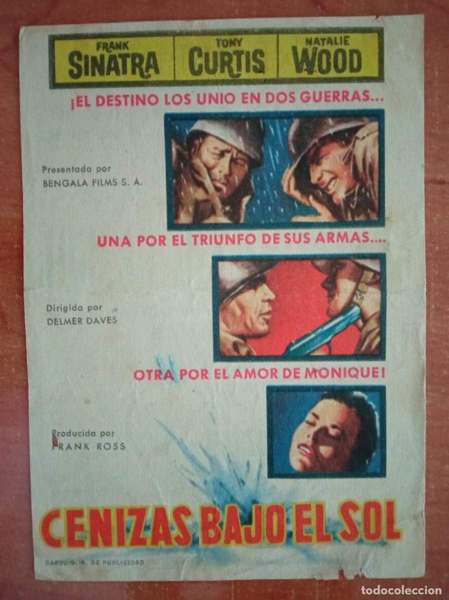 Cine: CENIZAS BAJO EL SOL, FRANK SINATRA, CINE IBERIA, ONTENIENTE, VALENCIA