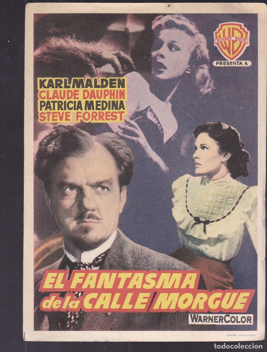 Cine: F16-11-Folleto de Mano. EL FANTASMA DE LA CALLE MORGUE . Karl Malden