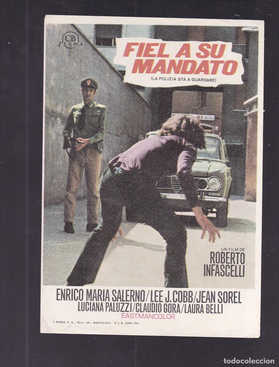 Cine: F16-12-Folleto de Mano. FIEL A SU MANDATO. Enrico Mar&iacute;a Salerno