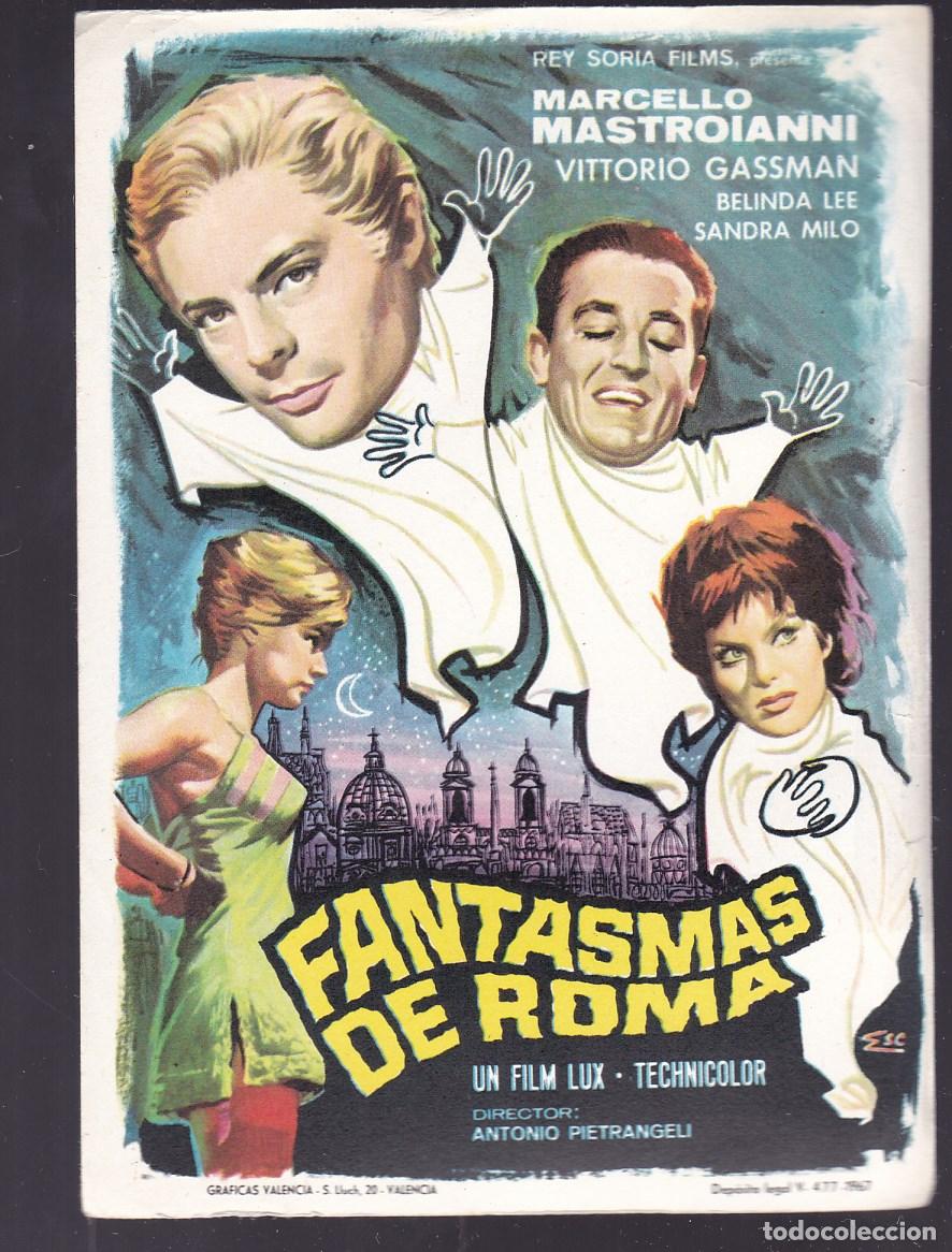 Cine: F16-13-Folleto de Mano. FANTASMAS DE ROMA. Marcello Mastroianni