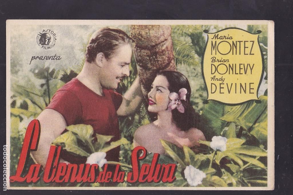 Cine: F16-17-Folleto de Mano. LA VENUS DE LA SELVA Mar&iacute;a Montez
