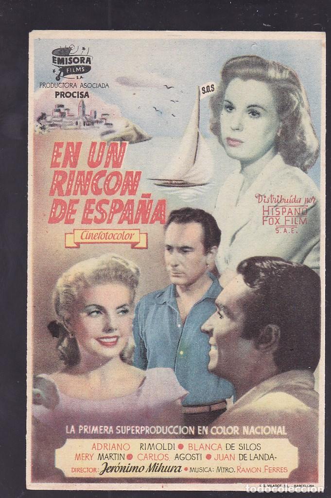 Cine: F16-19-Folleto de Mano. EN UN RINCON DE ESPA&Ntilde;A Adriano Rimoldi