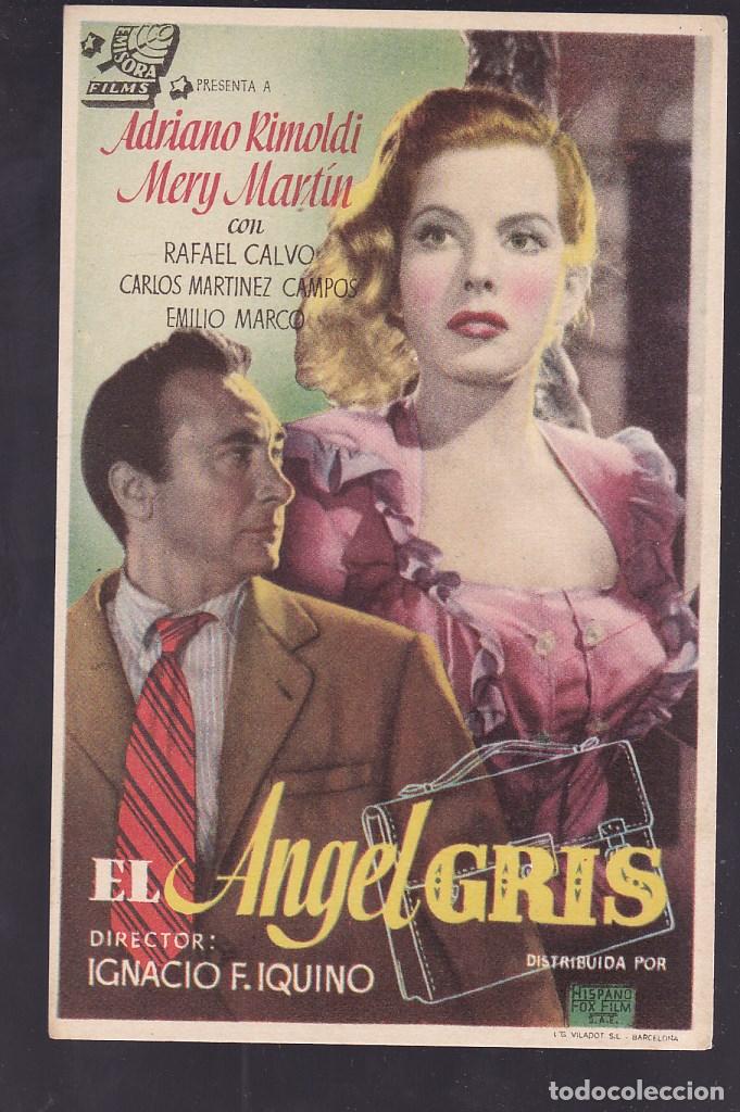 Cine: F16-22-Folleto de Mano. EL ANGEL GRIS de Ignacio F Iquino
