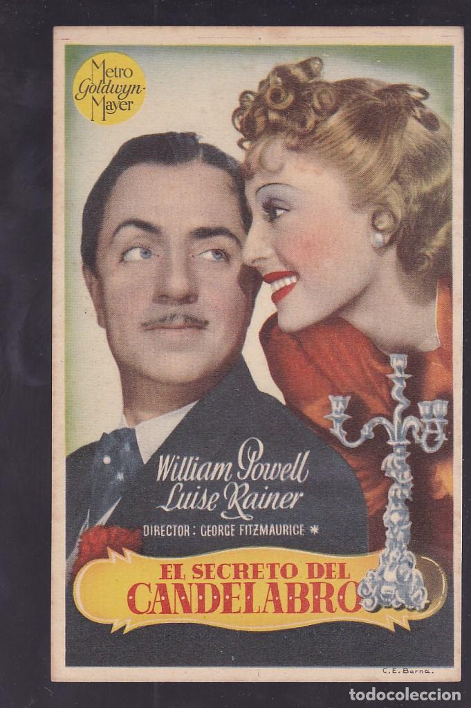 Cine: F16-25-Folleto de Mano. EL SECRETO DEL CANDELABRO William Powell