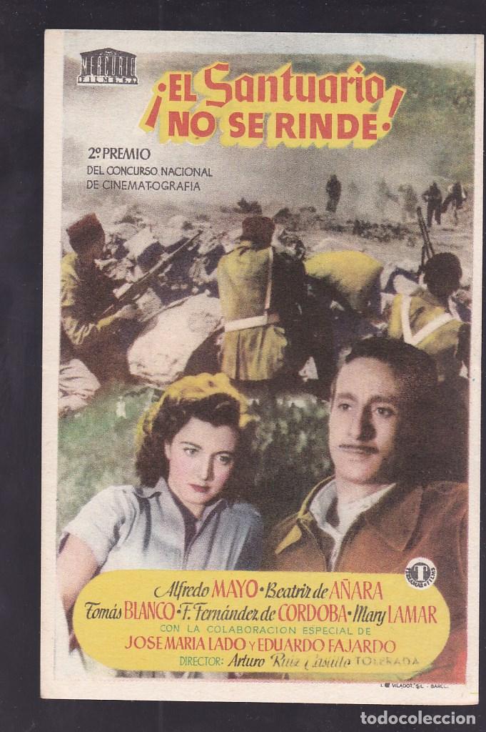 Cine: F16-26-Folleto de Mano. EL SANTUARIO NO SE RINDE. Alfredo Mayo