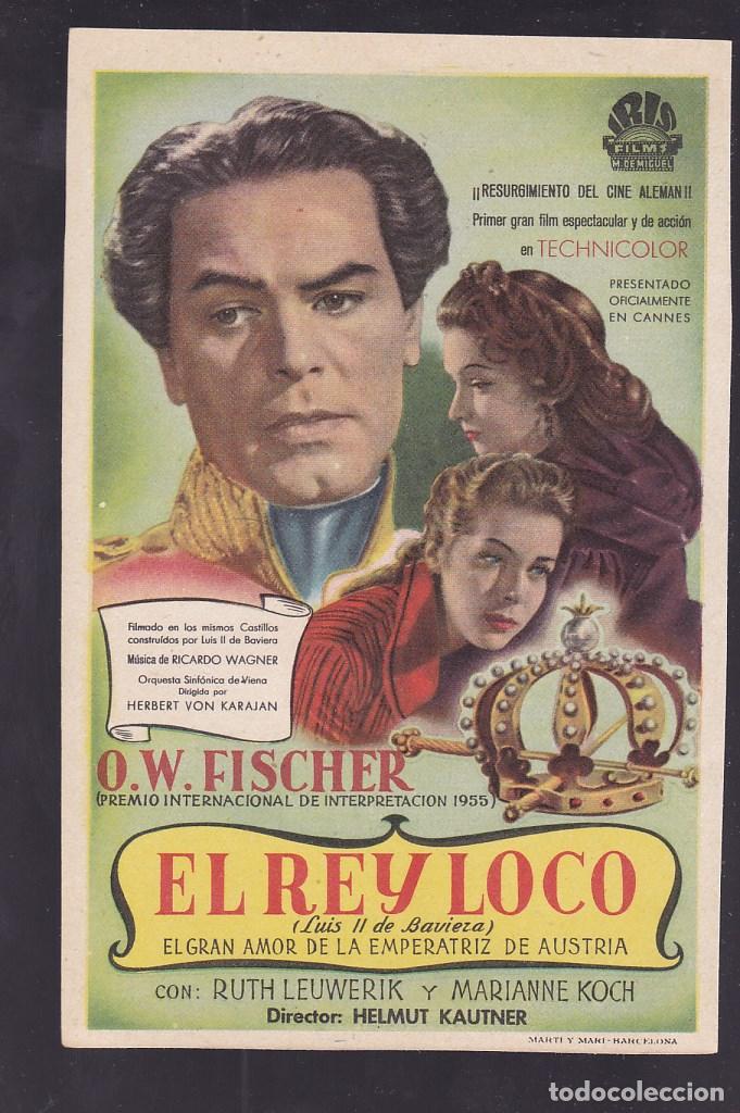 Cine: F16-27-Folleto de Mano. EL REY LOCO O.W. Fischer