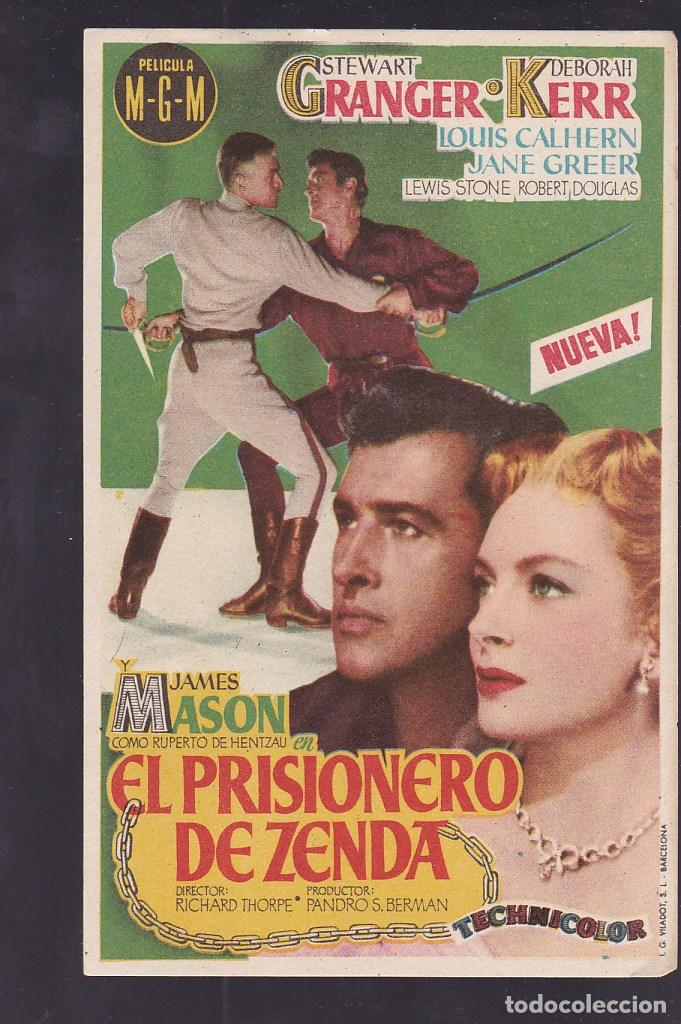 Cine: F16-27-Folleto de Mano. EL PRISIONERO DE ZENDA Stewart Granger Deborah Kerr