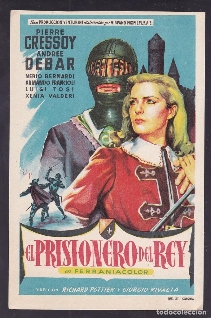 Cine: F16-28-Folleto de Mano. EL PRISIONERO DEL REY Pierre Cressoy