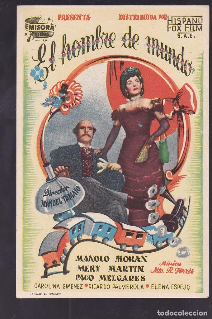 Cine: F16-32-Folleto de Mano. EL HOMBRE DE MUNDO Manolo Mor&aacute;n