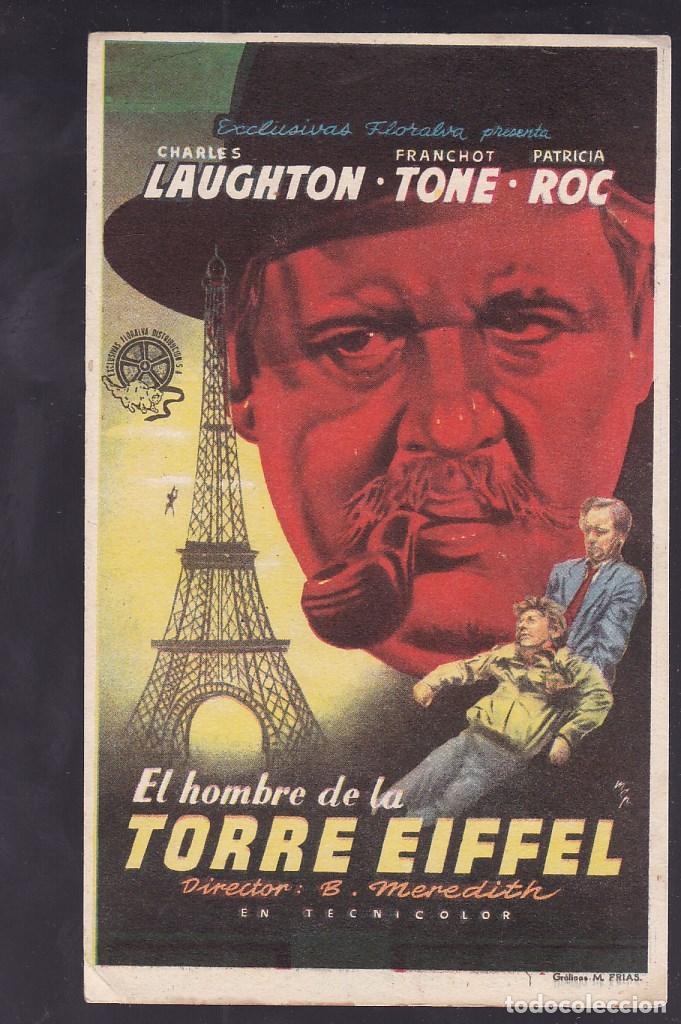 Cine: F16-33-Folleto de Mano. EL HOMBRE DE LA TORRE EIFFEL Charles Laughton