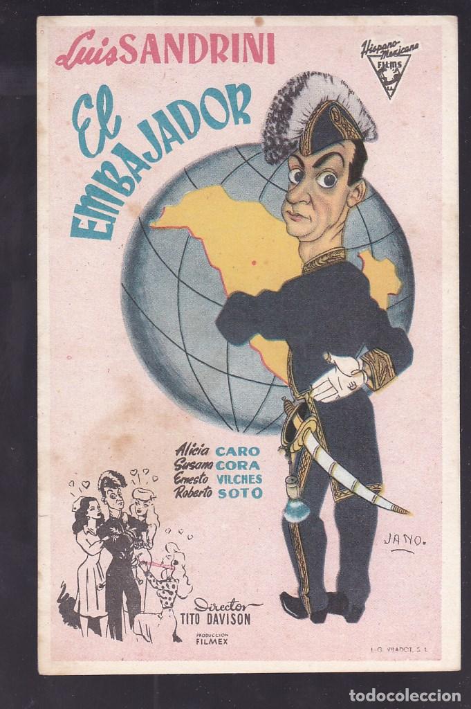 Cine: F16-34-Folleto de Mano. EL EMBAJADOR Luis Sandrini