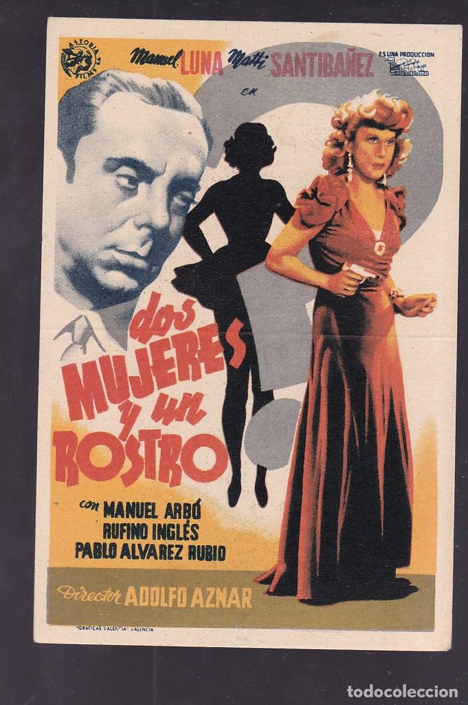 Cine: F16-36-Folleto de Mano. DOS MUJERES Y UN ROSTRO, Manuel Luna