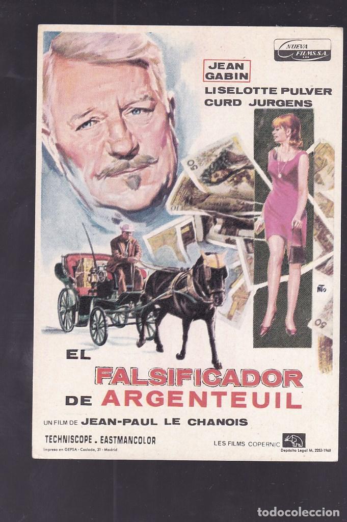 Cine: F16-40-Folleto de Mano. EL FALSIFICADOR DE ARGENTEUIL Jean Gabin