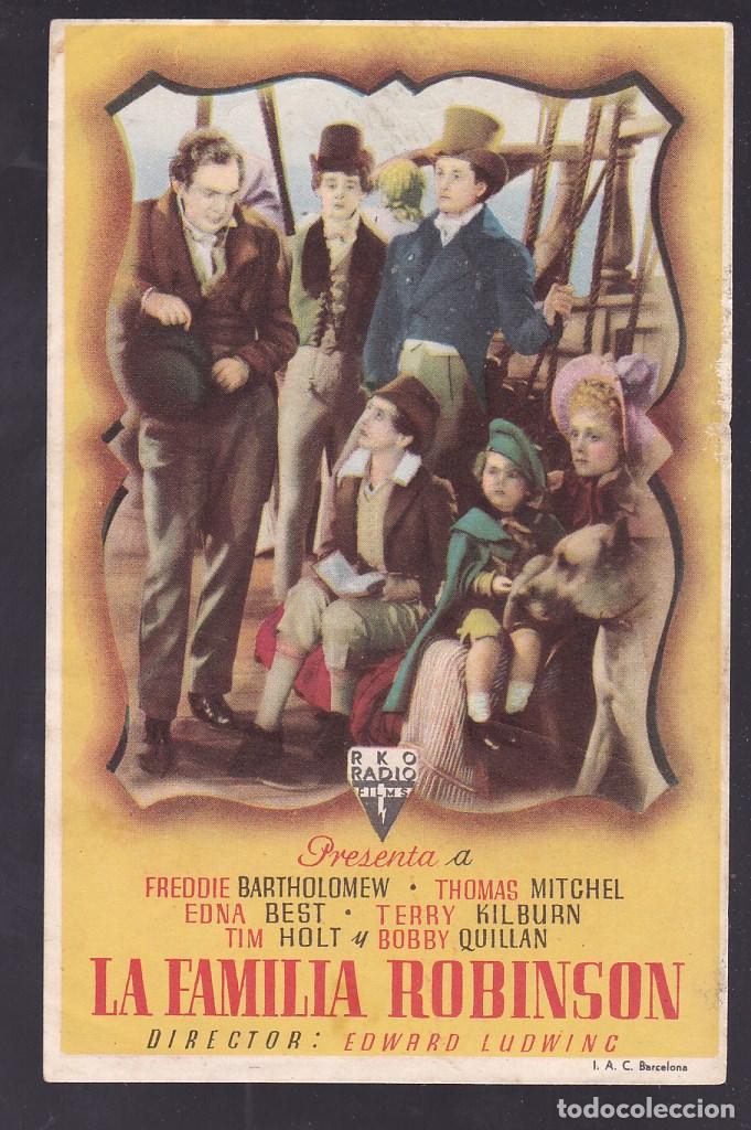 Cine: F16-41-Folleto de Mano. LA FAMILIA ROBINSON Freddie Bartholomew