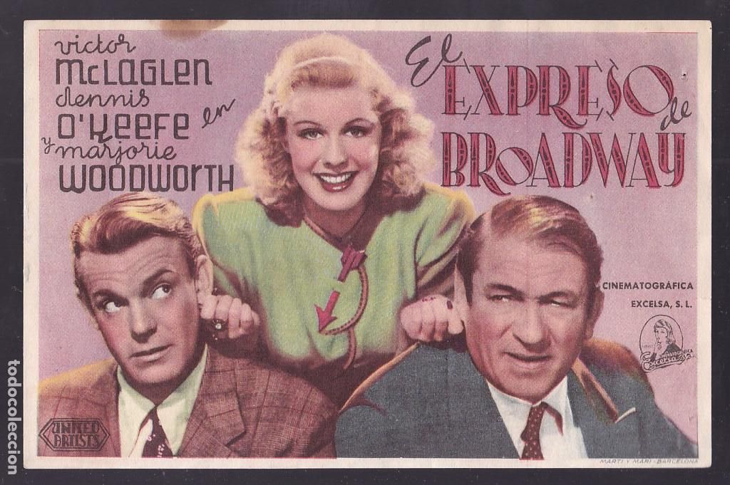 Cine: F16-44-Folleto de Mano. EL EXPRESO DE BROADWAY Victor Mclaglen