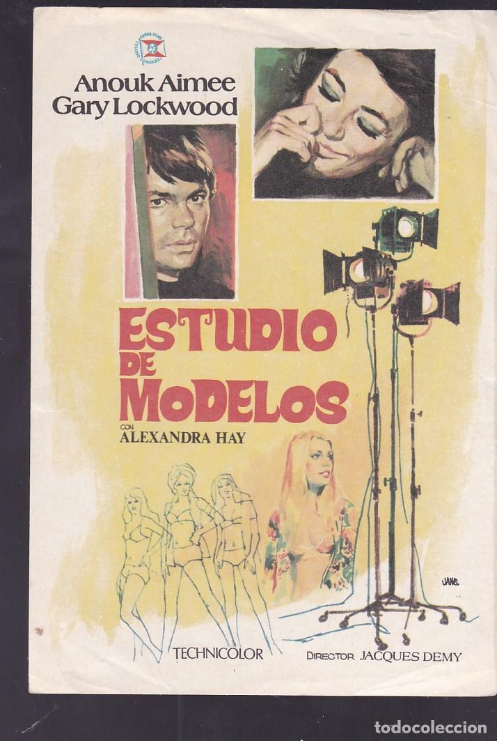 Cine: F16-44-Folleto de Mano. ESTUDIO DE MODELOS Anouk Aimee