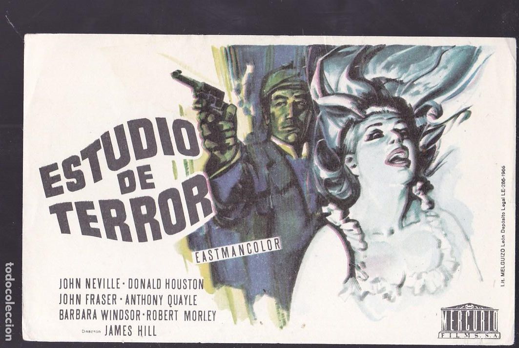 Cine: F16-47-Folleto de Mano. ESTUDIO DE TERROR ,John Neville