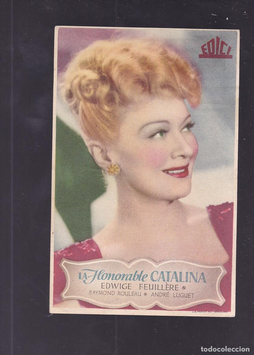 Cine: F16-50-Folleto de Mano. LA HONOROBLE CATALINA Edwige Feuillere