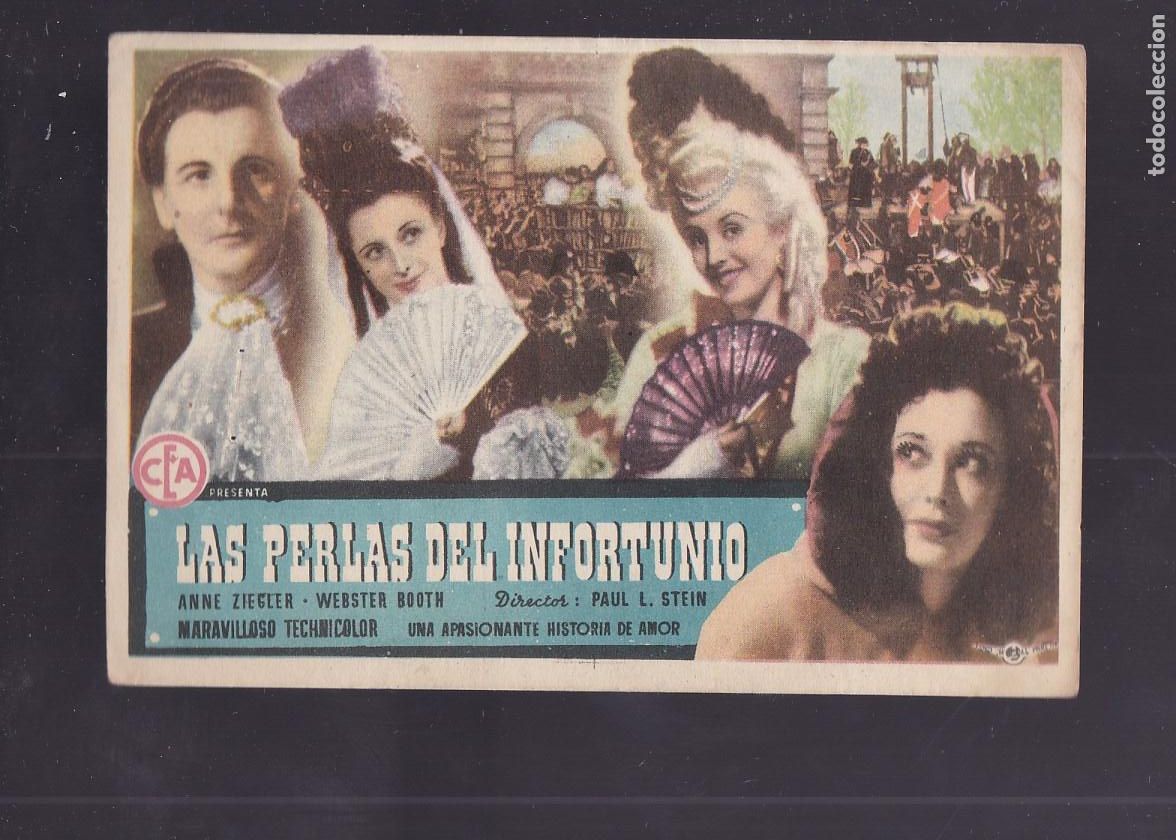 Cine: F16-51-Folleto de Mano. LAS PERLAS DEL INFORTUNIO Anne Ziegler