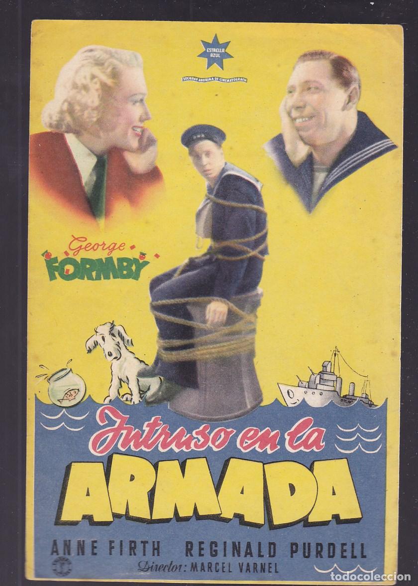 Cine: F16-53-Folleto de Mano. INTRUSO EN LA ARMADA. George Formby