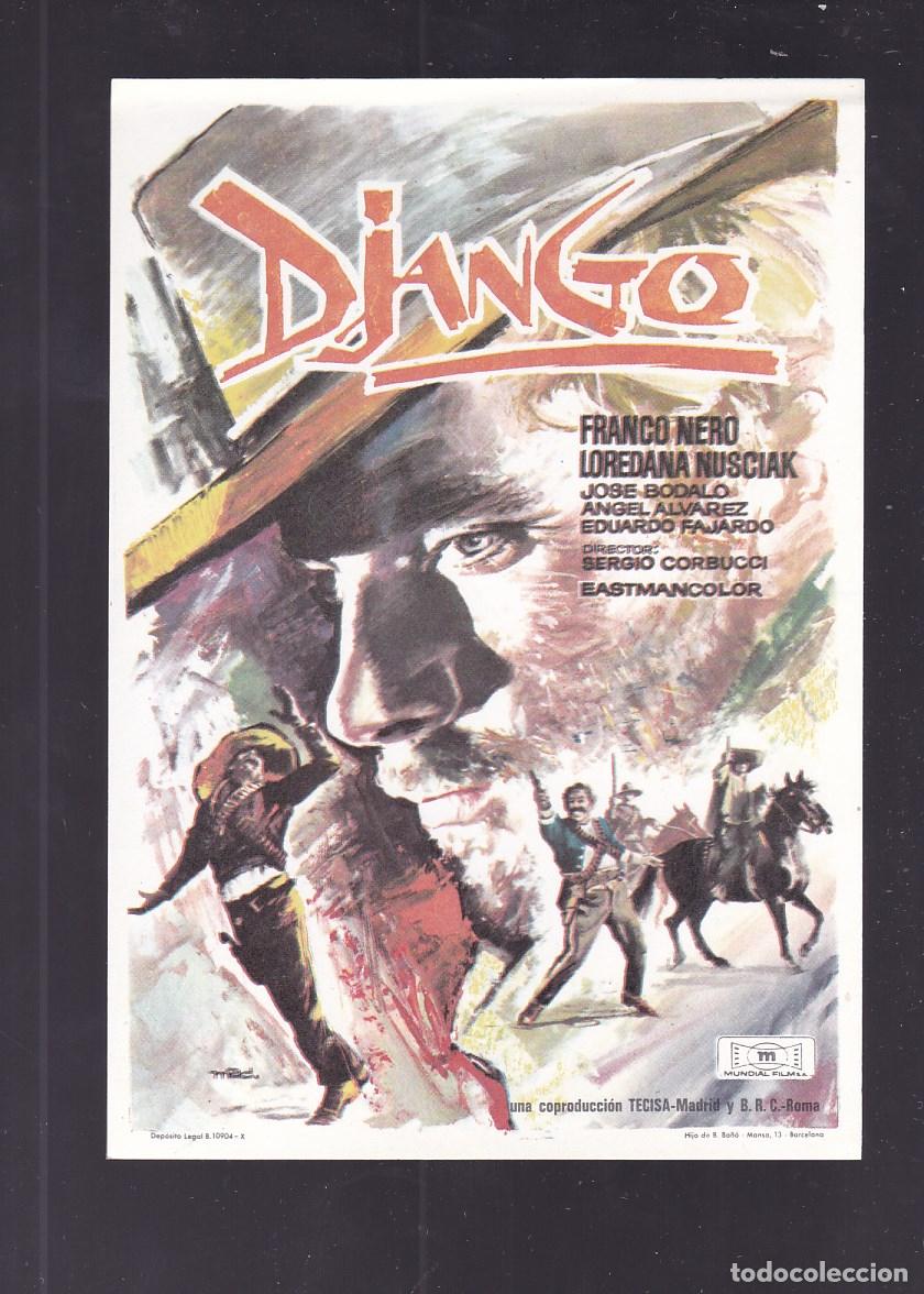 Cine: F16-58-Folleto de Mano.DJANGO Franco Nero