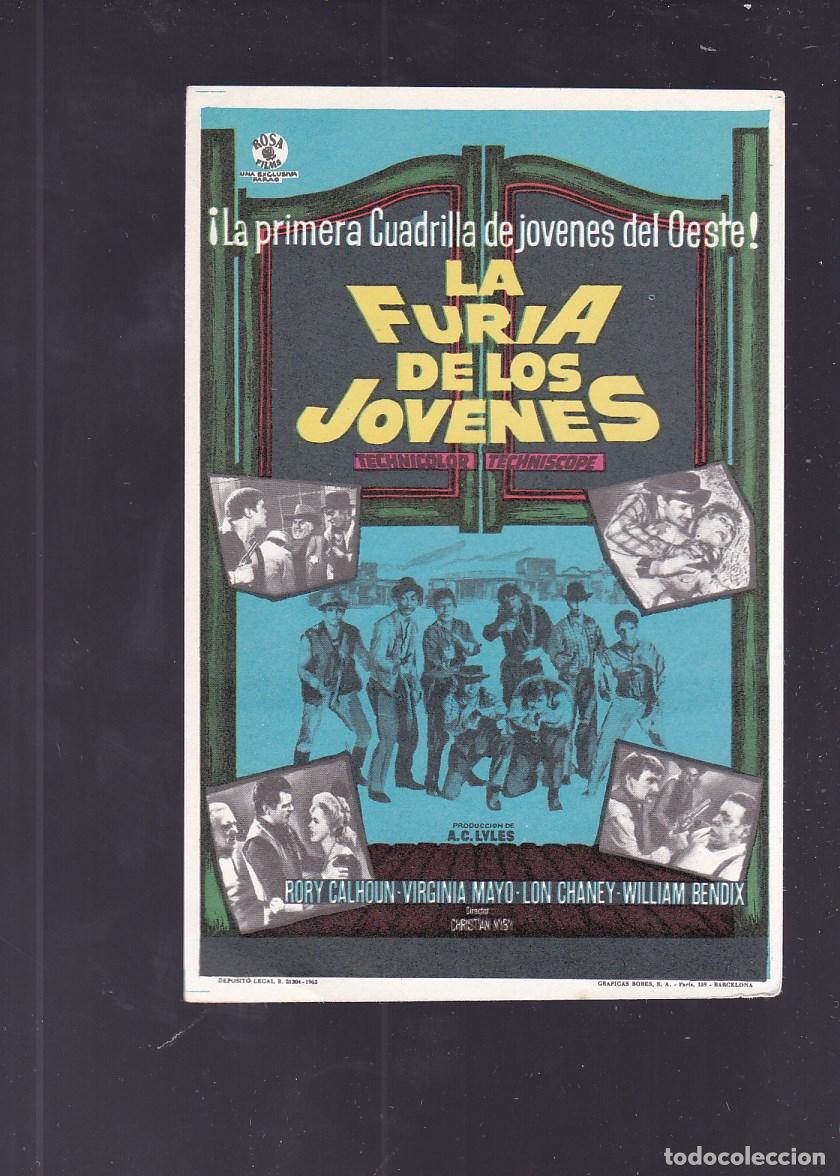 Cine: F16-59-Folleto de Mano. LA FURIA DE LOS JOVENES . Rory Calhoun, Virginia Mayo