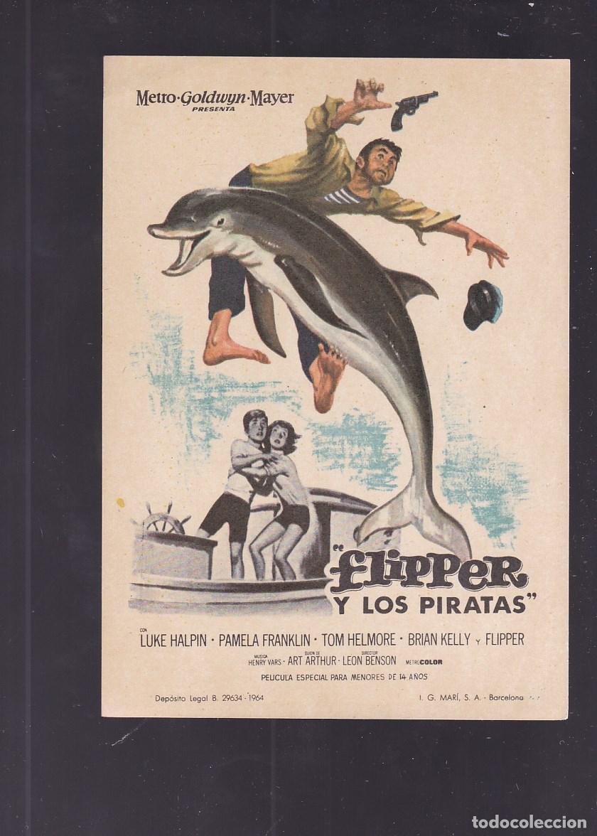 Cine: F16-60-Folleto de Mano. FLIPPER Y LOS PIRATAS