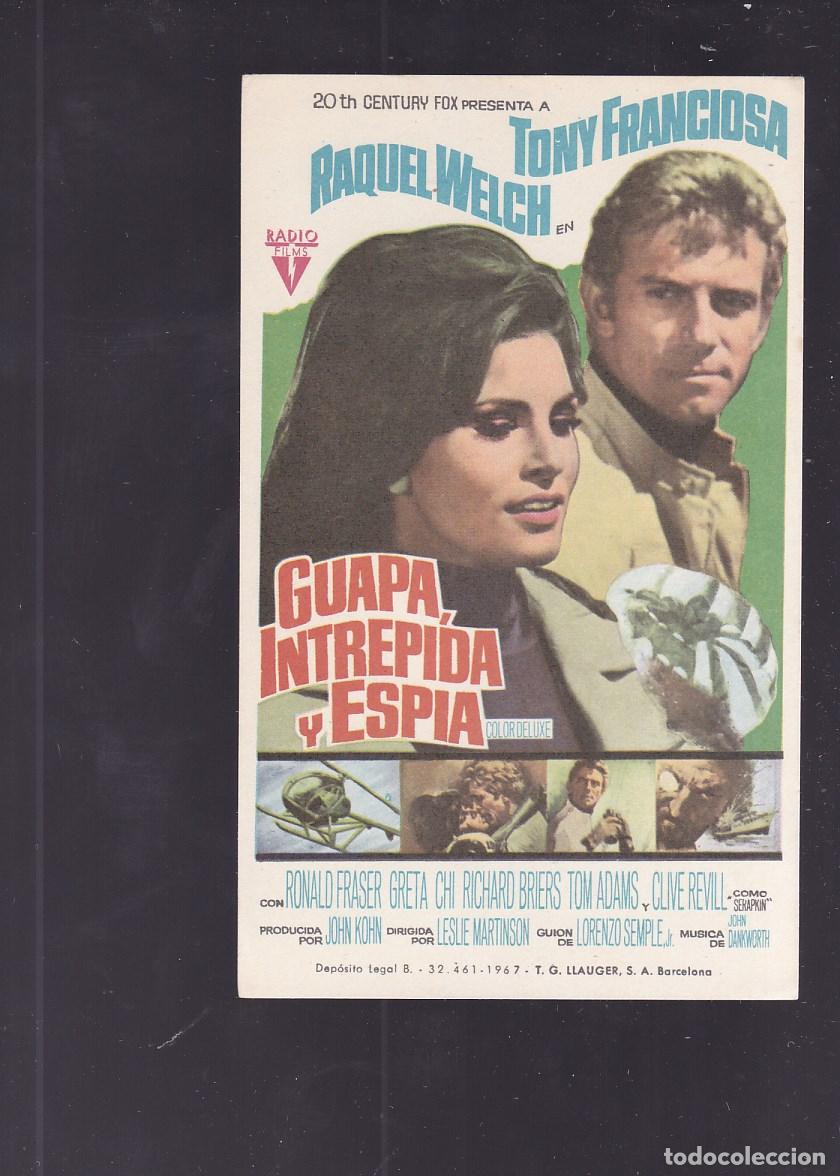 Cine: F16-62-Folleto de Mano. GUAPA ,INTREPIDA Y ESPIA . Raquel Welch. Tony Franciosa