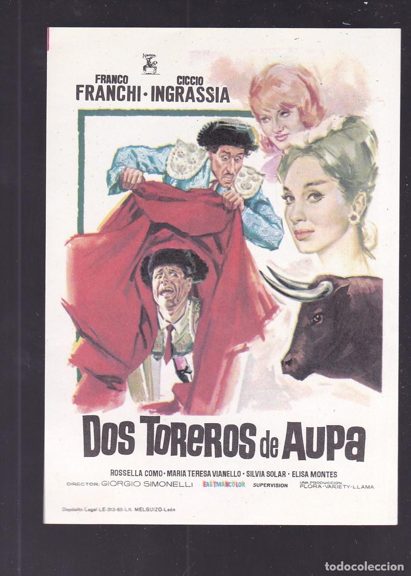 Cine: F16-62-Folleto de Mano.DOS TOREROS DE AUPA .Franco Franchi