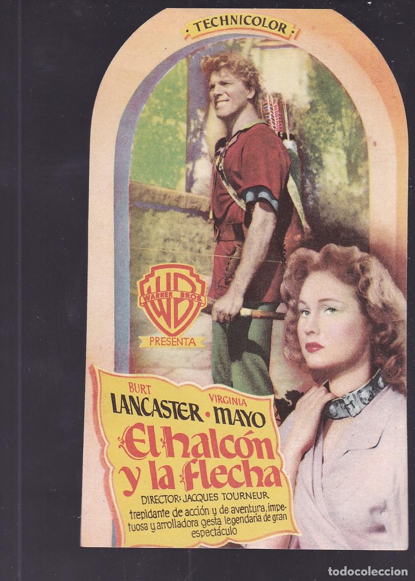 Cine: F16-63-Folleto de Mano.EL HALCON Y LA FLECHA . Burt Lancaster. Virginia Mayo