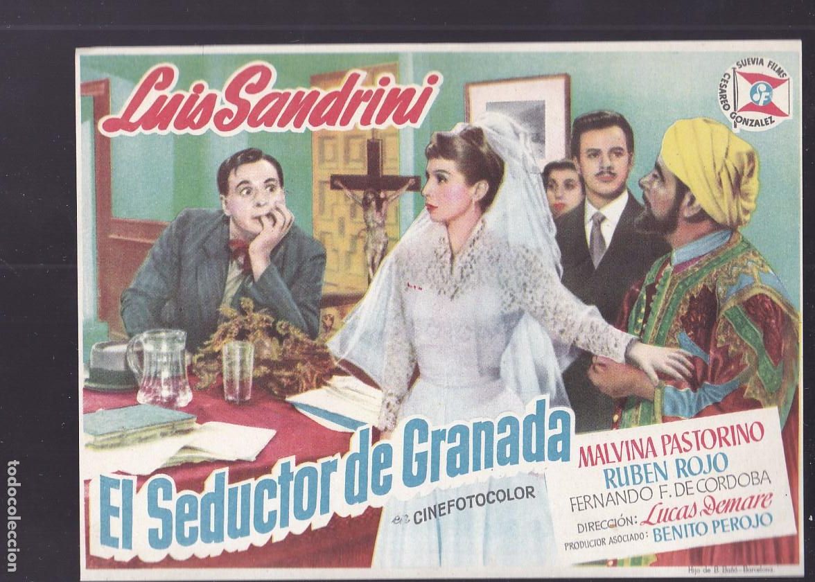 Cine: F16-64-Folleto de Mano.EL SEDUCTOR DE GRANADA Luis Sandrini