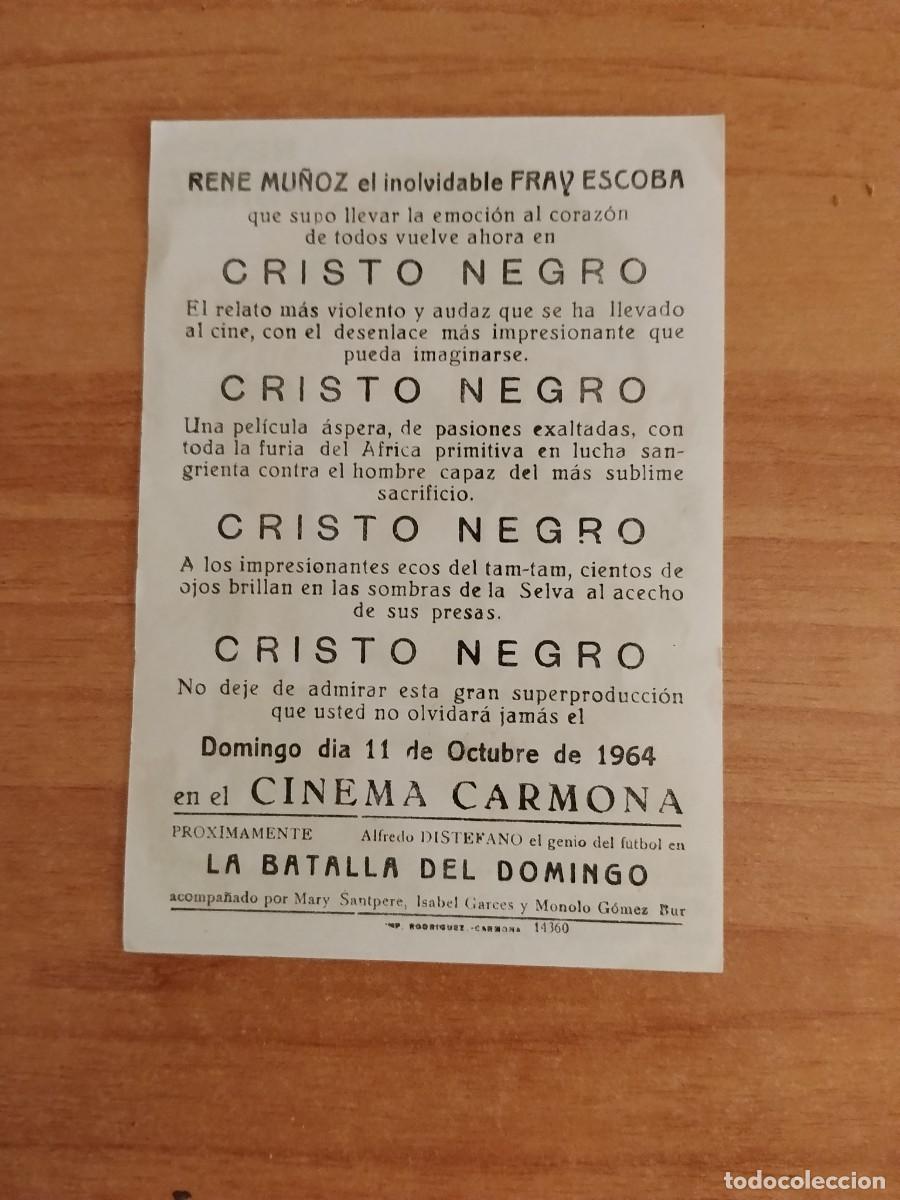 Cine: ROSA-PROGRAMA DE CINE--CRISTO NEGRO ct - Foto 2