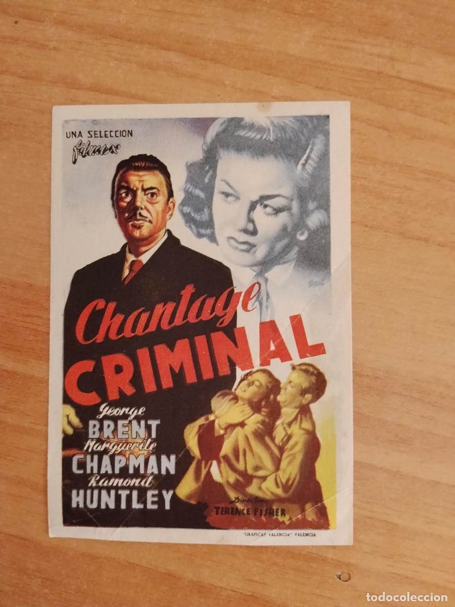 Cine: ROSA-PROGRAMA DE CINE --CHANTAJE CRIMINAL