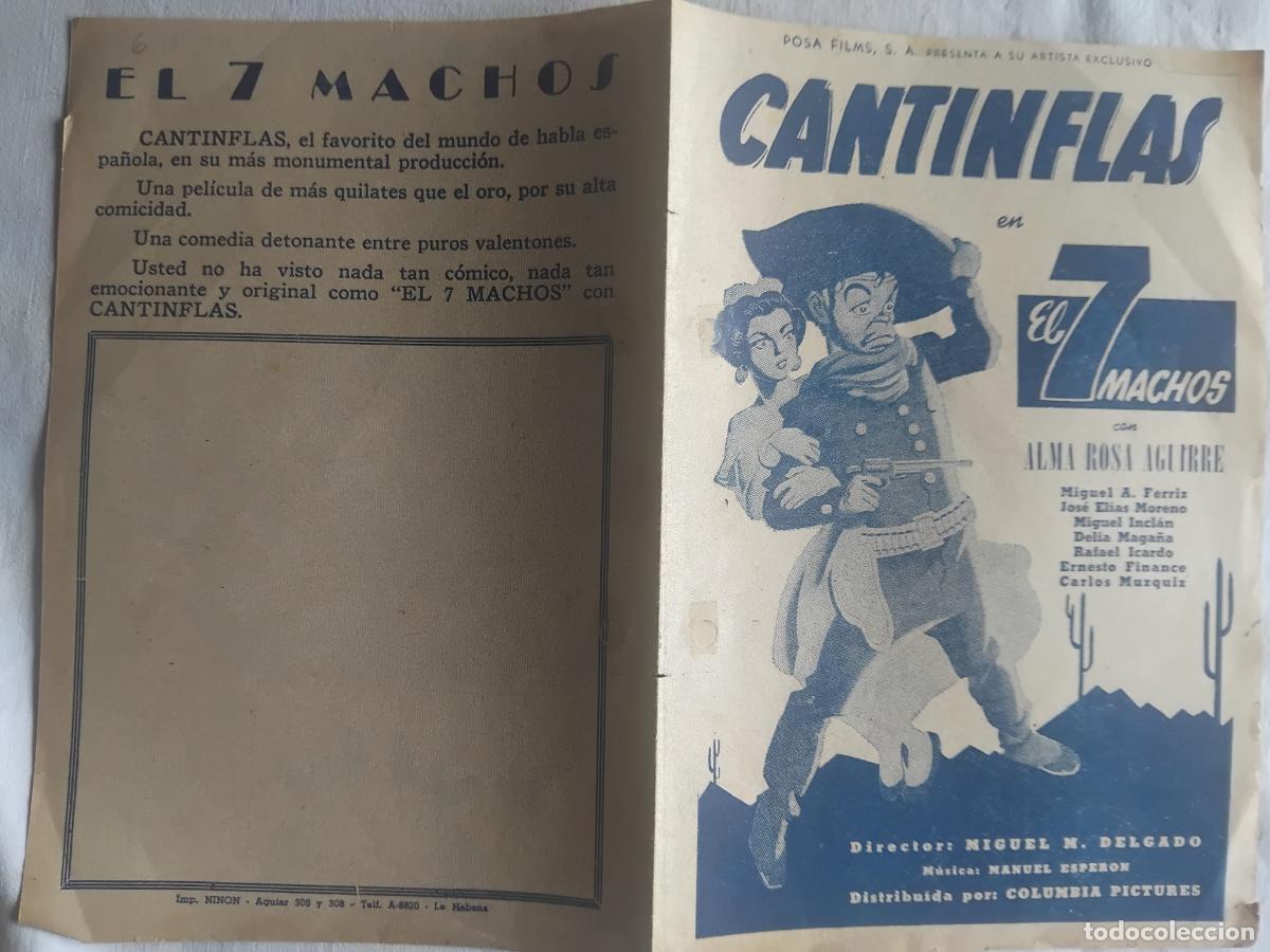 Cine: PROGRAMA DE CINE CUBANO DE EL 7 MACHOS CON MARIO MORENO CANTINFLAS, - Foto 2