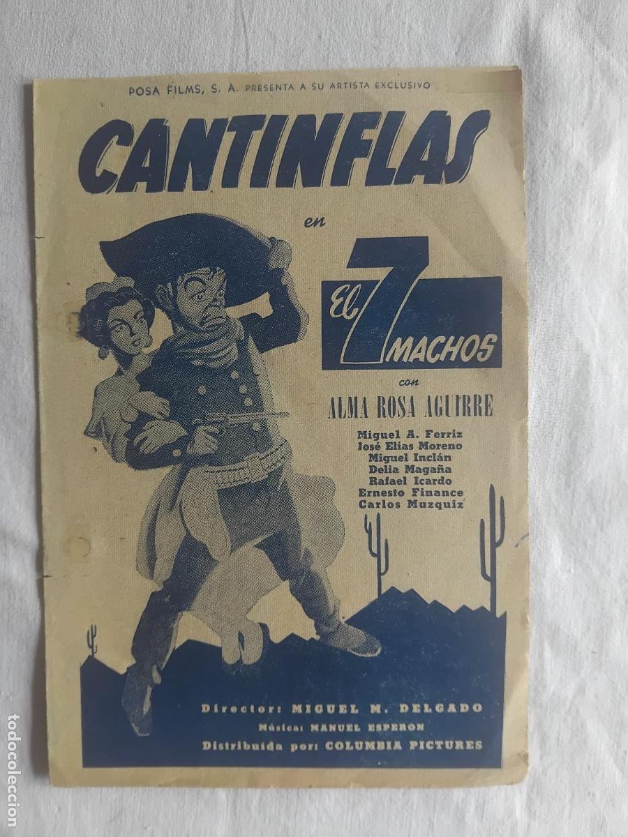 Cine: PROGRAMA DE CINE CUBANO DE EL 7 MACHOS CON MARIO MORENO CANTINFLAS, - Foto 1